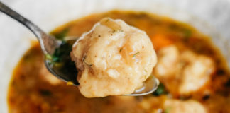 Vegetable Soup with Vegan Dumplings