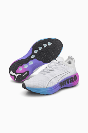 ForeverRun NITRO™ SUNSET Men's Running Shoes, PUMA White-Luminous Blue-Electric Orchid, extralarge