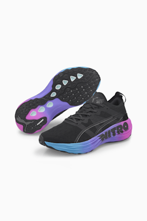 ForeverRun NITRO™ SUNSET Men's Running Shoes, PUMA Black-Luminous Blue-Electric Orchid, extralarge