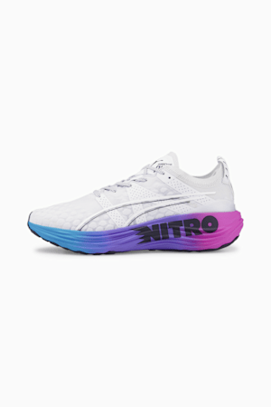 ForeverRun NITRO™ SUNSET Men's Running Shoes, PUMA White-Luminous Blue-Electric Orchid, extralarge