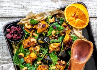 Roasted Squash and Kale Salad