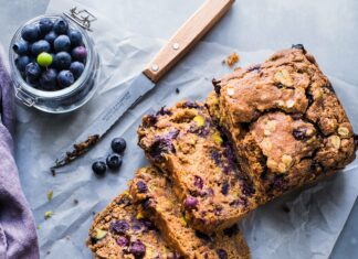 Spiced Blueberry Breakfast Cake